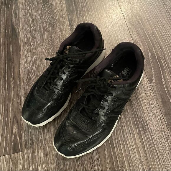 New balance Leather 696 Black/White WL696CRB - Picture 8 of 9